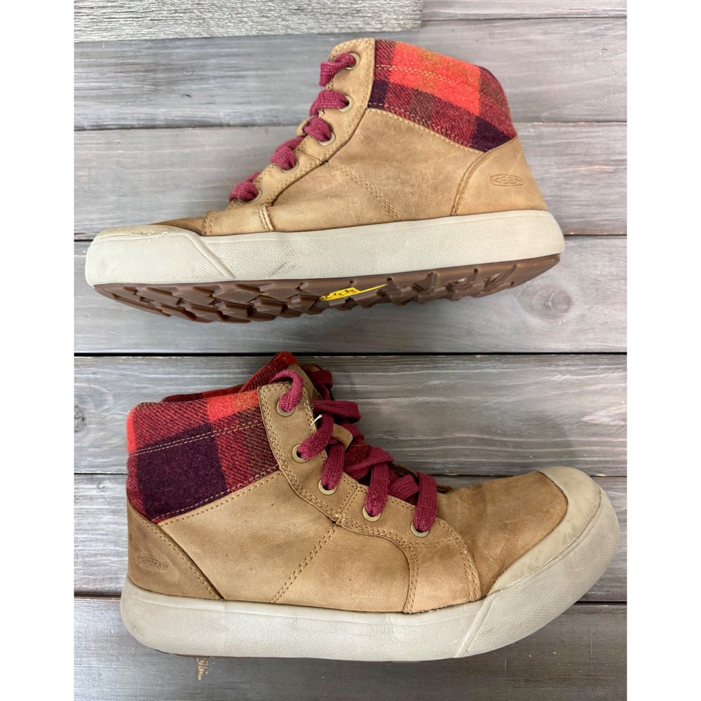 Keen Elena Mid Casual Hiking Trail Outdoors‎ Granola Plaid Size 8.5 - Picture 6 of 10